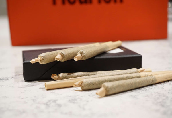 Pre-rolls on a counter
