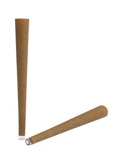 KING SIZE 109MM HAND ROLLED GLASS TIPS CONES - BROWN HEMP WRAPPER - BOX OF 150 CONES - The Cones Factory
