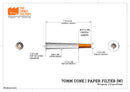 70mm Dogwalker French White Paper M W Filter Cones