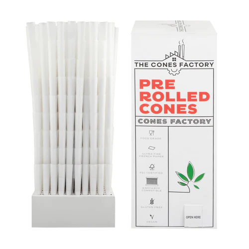 French white rolling paper cones.