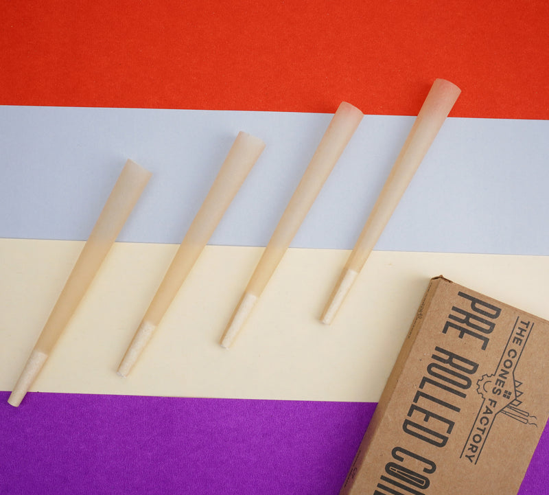LITTLE FATBOY 120MM PRE ROLLED CONES - UNREFINED BROWN - JAR OF 25 CONES