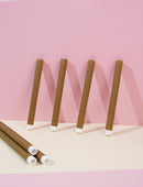 HAND ROLLED CERAMIC TIPS TUBES - BROWN HEMP WRAPPER - The Cones Factory