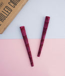 109MM HAND ROLLED GLASS TIPS CONE - RED ROSE PETALS - BOX OF 150 CONES - The Cones Factory