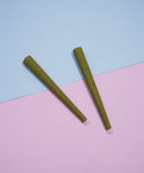 KING SIZE 109MM HAND ROLLED GLASS TIPS CONES - GREEN HEMP WRAPPER - BOX OF 150 CONES - The Cones Factory