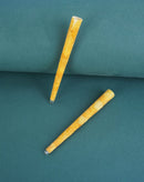 109MM HAND ROLLED GLASS TIPS CONE - YELLOW ROSE PETALS - BOX OF 150 CONES - The Cones Factory