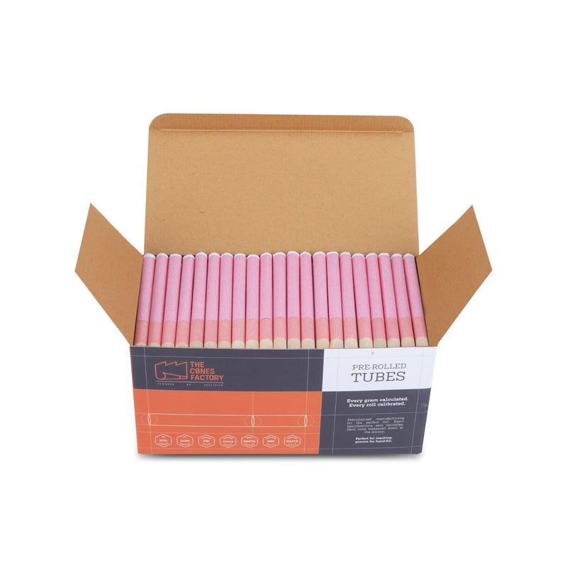 Pastel Red - Wooden Pinch Filter - Dia 9mm 170 Tubes/Pack - The Cones Factory