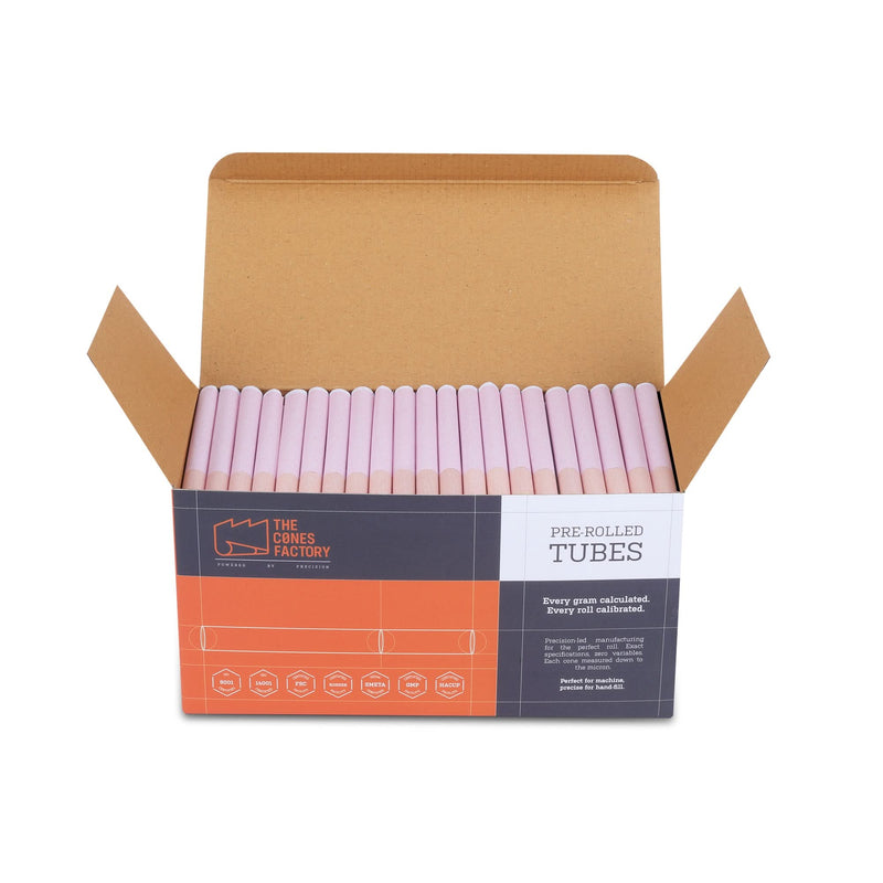 Blush Pink Tubes - Wooden Pinch Filter - Dia 11mm 150 Tubes/Pack - The Cones Factory