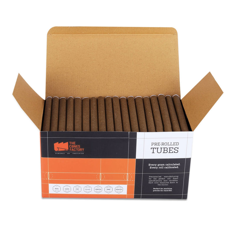 Green/Brown Hemp Wrap Tubes - Cylindrical Wood Filter - Dia 9mm 170 Tubes/Pack - The Cones Factory