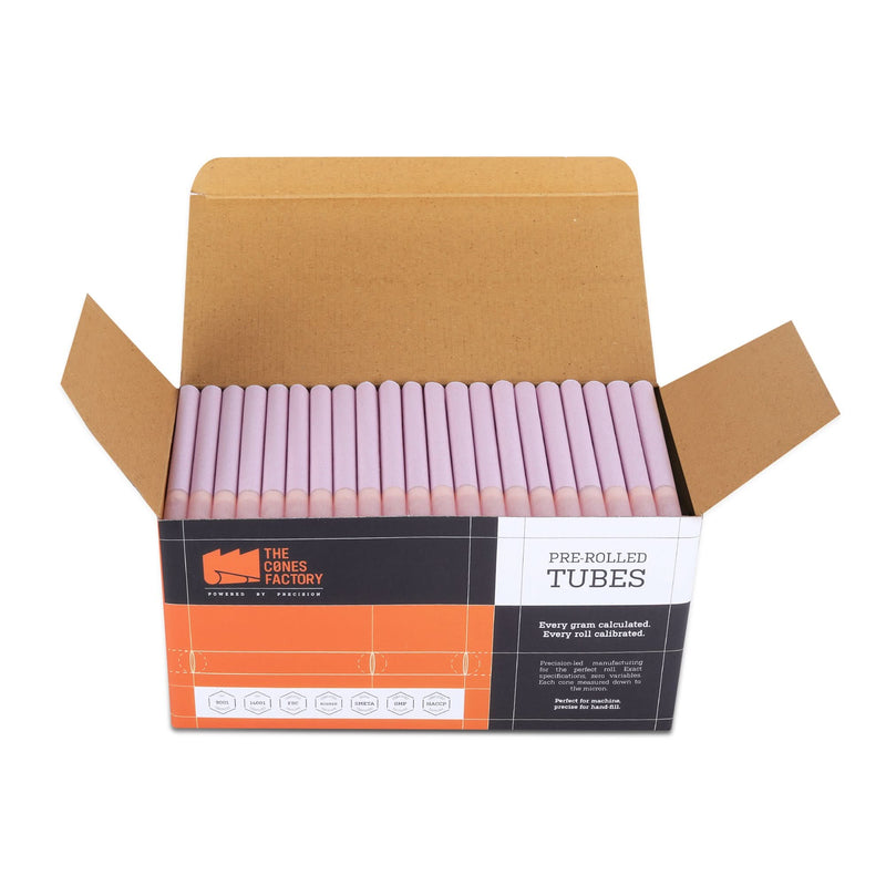 Blush Pink Tubes - Glass Filter - Dia 11mm 150 Tubes/Pack - The Cones Factory