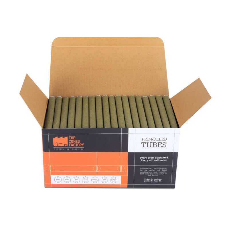 Green/Brown Hemp Wrap Tubes - Cylindrical Wood Filter - Dia 9mm 170 Tubes/Pack - The Cones Factory
