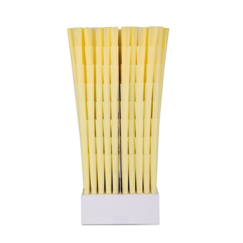 Mellow Yellow Cones with Spiral Filter Tip - The Cones Factory