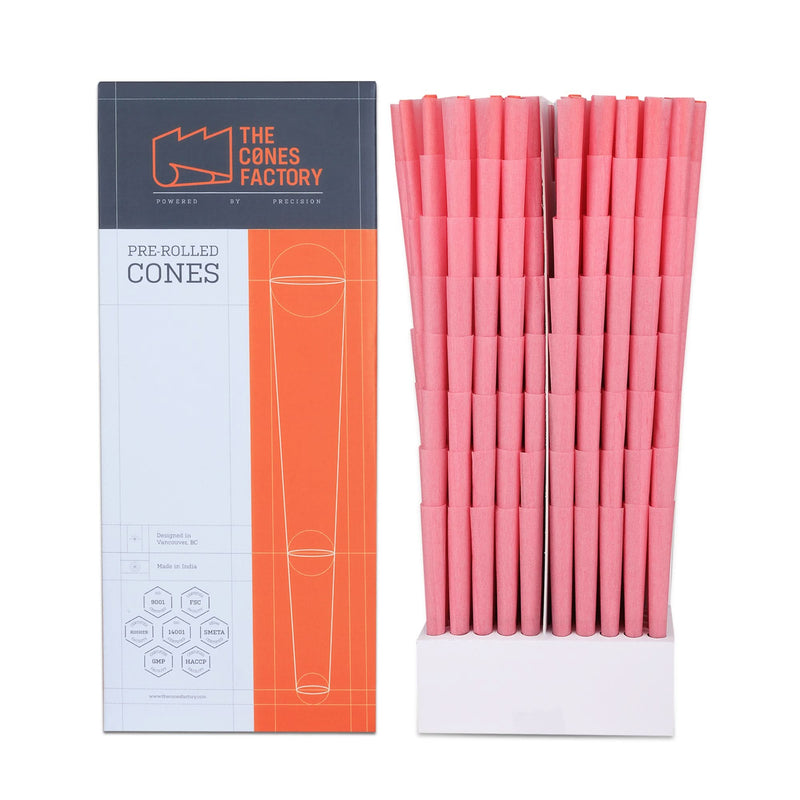 Pastel Red Cones with Spiral Filter Tip - The Cones Factory