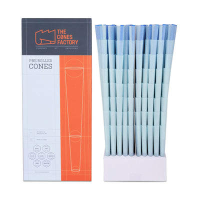 Sky Blue Cones with Spiral Filter Tip - The Cones Factory