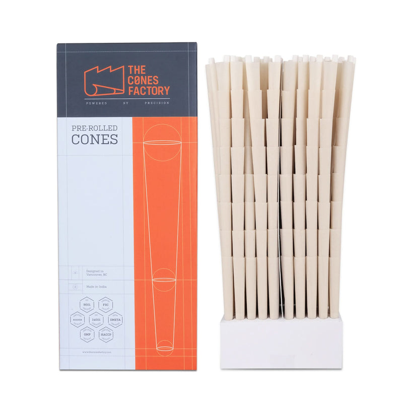 100% Organic Hemp Cones with Spiral Filter Tip - The Cones Factory