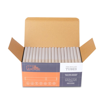 100% Organic Hemp Tubes - Cylindrical Wood Filter - Dia 9mm 170 Tubes/Pack - The Cones Factory