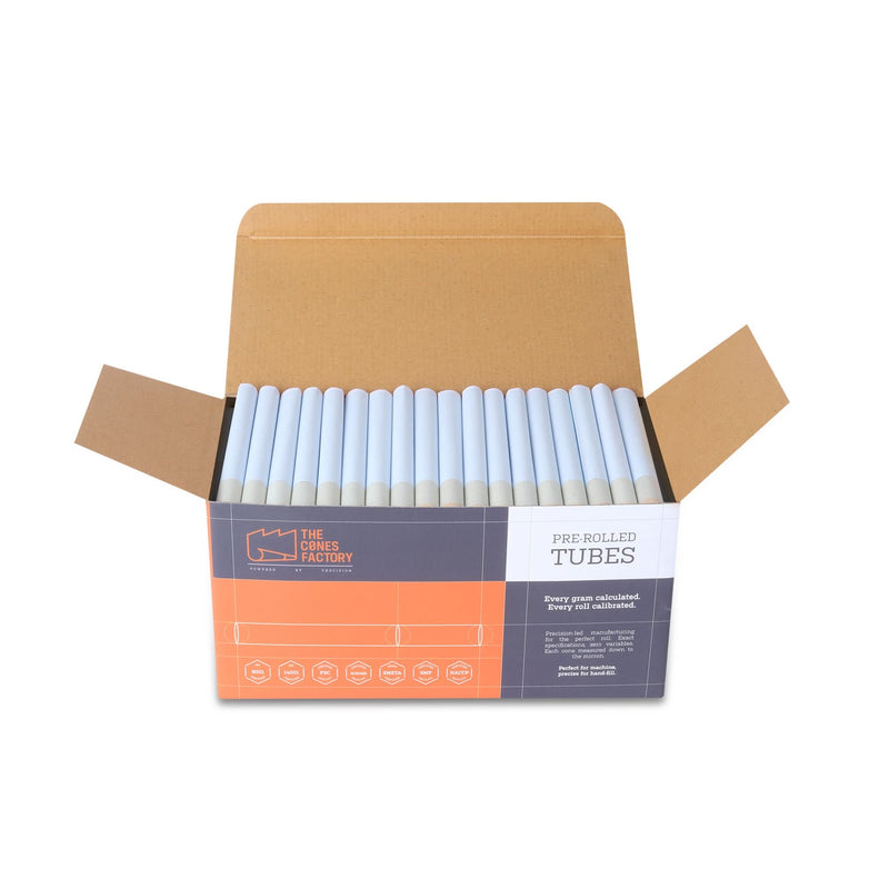 Sky Blue - Cylindrical Wood - Dia 11mm 150 Tubes/Pack - The Cones Factory