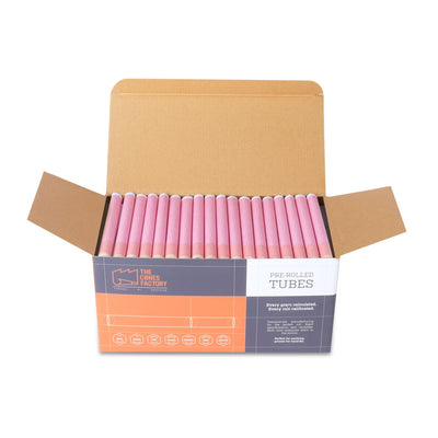 Pastel Red - Cylindrical Wood - Dia 9mm 170 Tubes/Pack - The Cones Factory