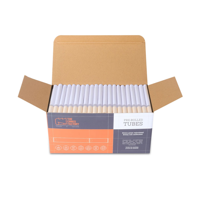 French White Tubes - Spiral Filter - Dia 11mm 150 Tubes/Pack - The Cones Factory