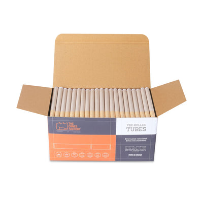 Unrefined Brown Tubes - Spiral Filter - Dia 9mm 170 Tubes/Pack - The Cones Factory