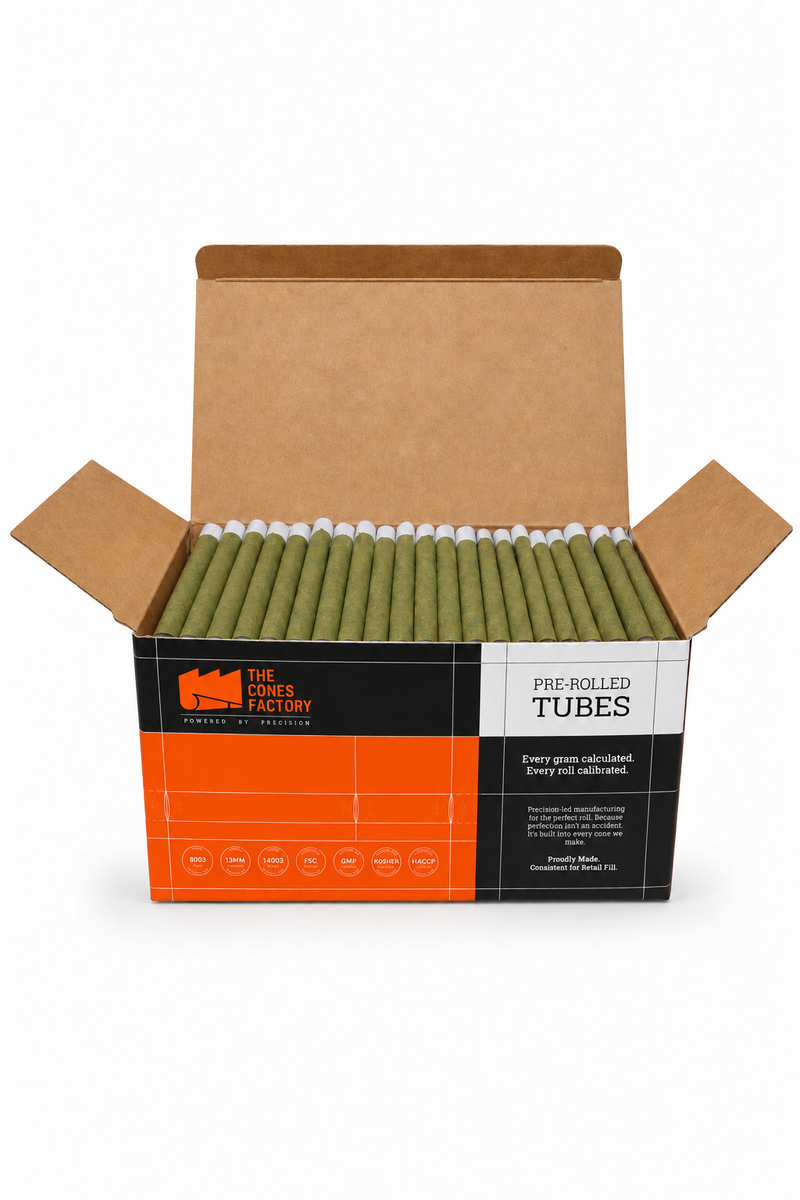 TUBES ROULÉS À LA MAIN DE 84 MM - EMBALLAGE DE CHANVRE - 170 TUBES/PAQUET