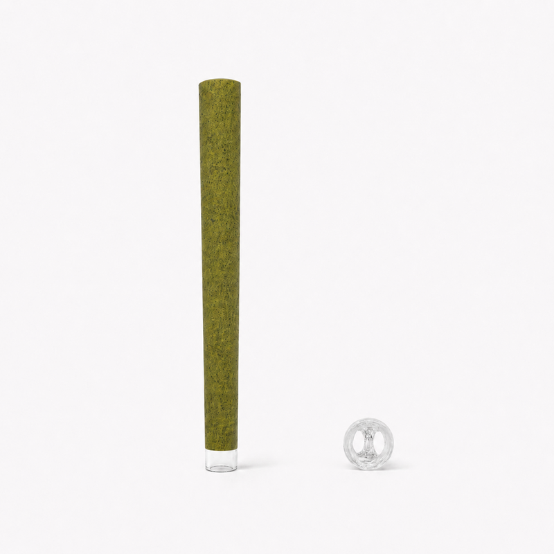 109mm King Size Green Hemp Wrap Blunt Glass Filter 9mm Dia Tubes