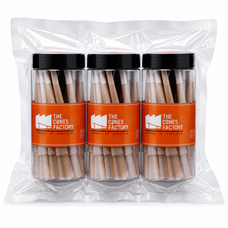 84mm (1-1/4) Unrefined Brown Paper M W Filter Cones Jars