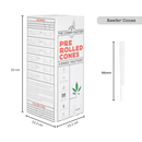 98MM REEFER PRE ROLLED CONES, BOX OF 1000 CONES, FRENCH WHITE - The Cones Factory