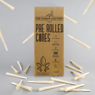 KING SIZE 109MM PRE ROLLED CONES, BOX OF 800 CONES, 100% HEMP