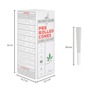 84MM (1 1/4 SIZE) PRE ROLLED CONES, BOX OF 900 CONES, FRENCH WHITE - The Cones Factory