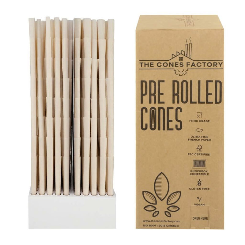 98MM REEFER PRE ROLLED CONES, BOX OF 1000 CONES, 100% HEMP - The Cones Factory