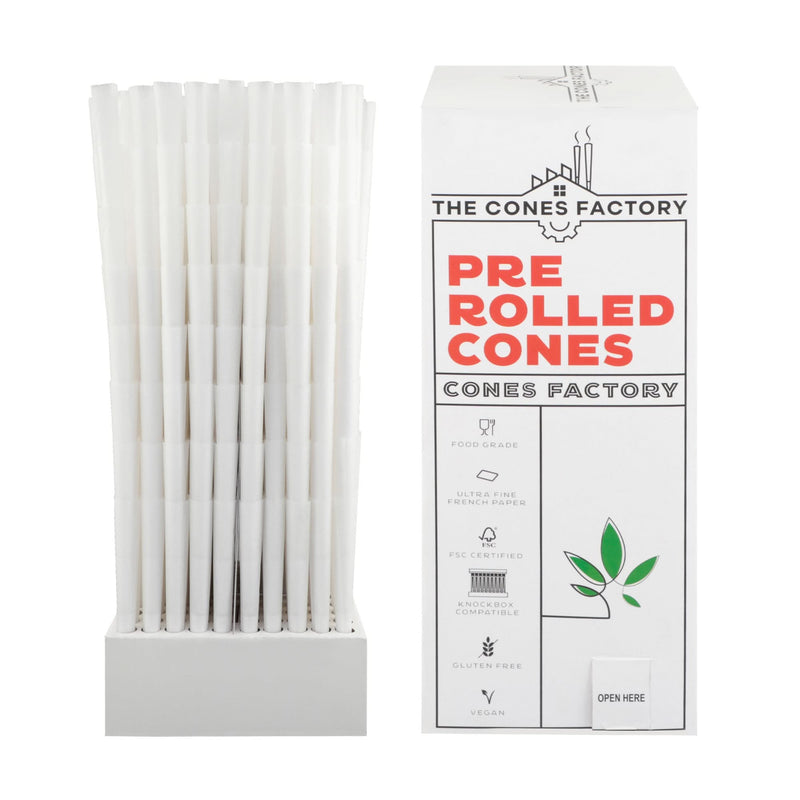 98mm Pre Rolled Cones - French White - 800 - The Cones Factory