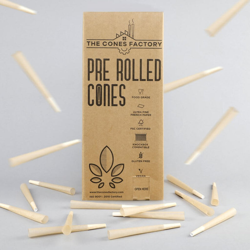 KING SIZE 109MM PRE ROLLED CONES, BOX OF 800 CONES, HIMALAYAN TAN