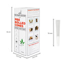 70mm Little Pre Rolled Cones - French White - 1000 - The Cones Factory