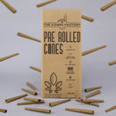 84MM (1 1/4 SIZE) BLUNT CONES, BOX OF 900 CONES, HEMP WRAPPER Brown Hemp - The Cones Factory