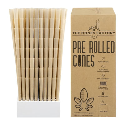 98MM PRE ROLLED CONES, BOX of 800, HIMALAYAN TAN - The Cones Factory