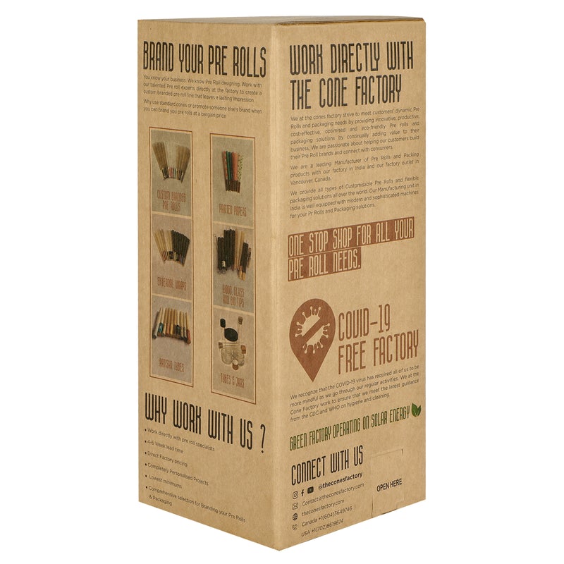 98MM REEFER PRE ROLLED CONES, BOX of 1000, HIMALAYAN TAN