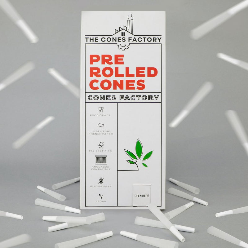 98mm Pre Rolled Cones - French White - 800