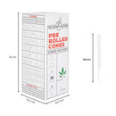98mm Pre Rolled Cones - French White - 800 - The Cones Factory