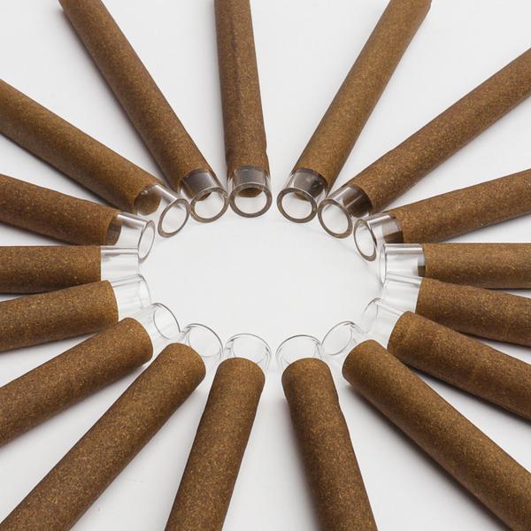 109 MM HAND ROLLED TUBES WITH GLASS FILTER TIPS - HEMP WRAPPER - 18 TUBES/ PACK
